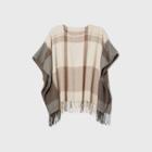 Women's Plaid Poncho Sweater - Universal Thread Purple