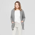 Women's Long Sleeve Cardigan Open Layering - Universal Thread Gray