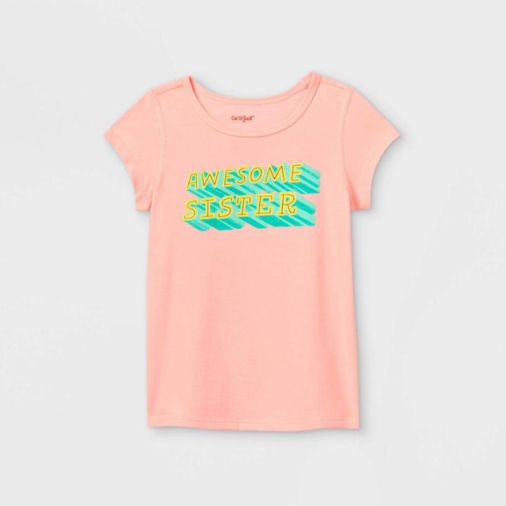 Toddler Girls' Adaptive Awesome Graphic T-shirt - Cat & Jack Pink
