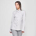 Women's Long Sleeve Fitted Button-down Collared Shirt - Prologue Gray