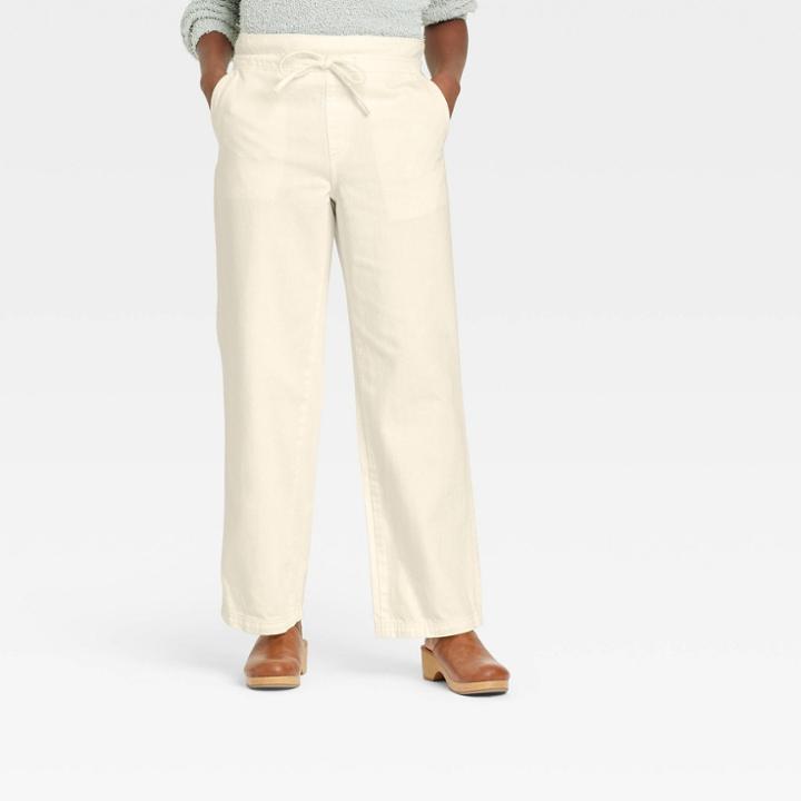 Women's High-rise Wide Leg Jeans - Universal Thread White