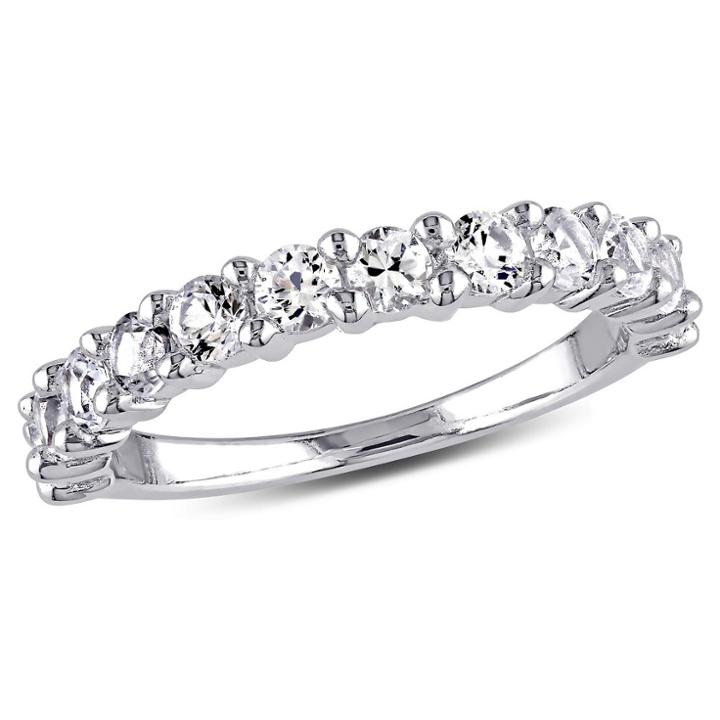 Allura 1 1/10 Ct. T.w. Simulated White Sapphire Bridal Ring In Sterling