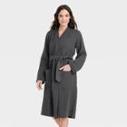 Women's 100% Cotton Gauze Robe - Stars Above Charcoal Gray