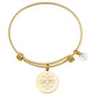 Distributed By Target Women's Stainless Steel True Beauty Expandable Bracelet - Gold