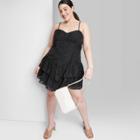 Women's Plus Size Sleeveless Tiered Fit & Flare Dress - Wild Fable Black