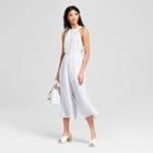 Needlework Women's Striped Sleeveless Jumpsuit - Nedlework Blue/white