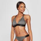 Women's Lurex Sparkle Triangle Bikini Top - Xhilaration Black Sparkle D/dd Cup