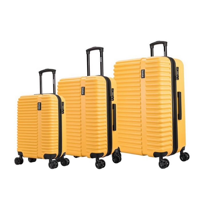 Inusa Ally Lightweight Hardside Spinner 3pc Luggage Set - Mustard, Yellow