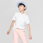 Boys' Short Sleeve Slub Knit Polo Shirt - Cat & Jack White