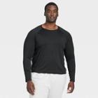Men's Big & Tall Fitted Long Sleeve Athletic Top - All In Motion Black