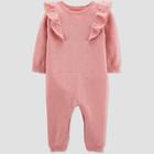 Baby Girls' Swiss Dot Jumpsuit - Just One You Made By Carter's Pink Newborn