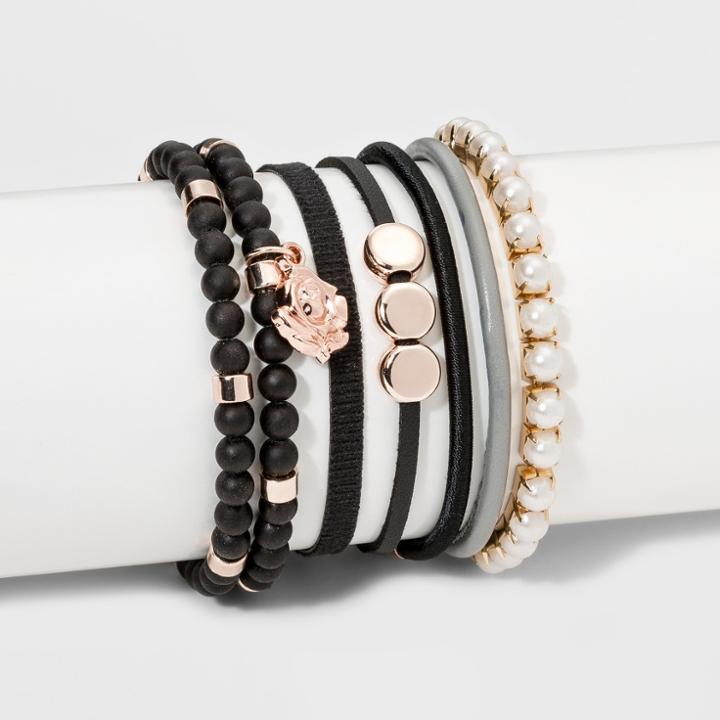 Flower Charm Clasp Bracelet Set 7ct - Wild Fable,
