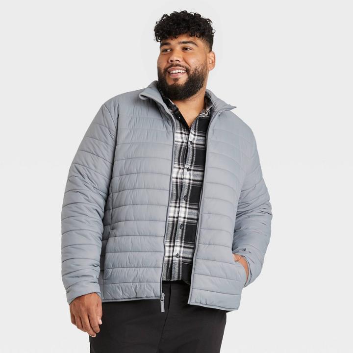 Men's Tall Lightweight Trucker Jacket - Goodfellow & Co Gray