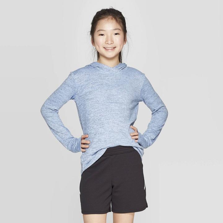 Girls' Cozy Long Sleeve Hoodie - C9 Champion Blue