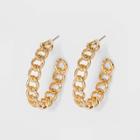 Frozen Chain Hoop Earrings - A New Day Gold