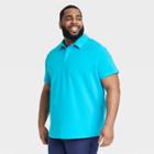 Men's Big & Tall Supima Cotton Polo Shirt - All In Motion Turquoise Blue