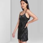 Women's Notch Slip Dress - Wild Fable Black Floral