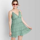 Women's Sleeveless Triangle Cup Tiered Airy Dress - Wild Fable