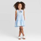 Toddler Girls' Disney Minnie Mouse Tiered Organza Dress - Light Blue