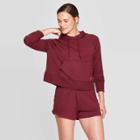 Women's Hooded Cozy Layering Sweatshirt - Joylab Port Royale Burgundy