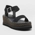 Women's Adea Wide Width Wedge Heels - Universal Thread Black