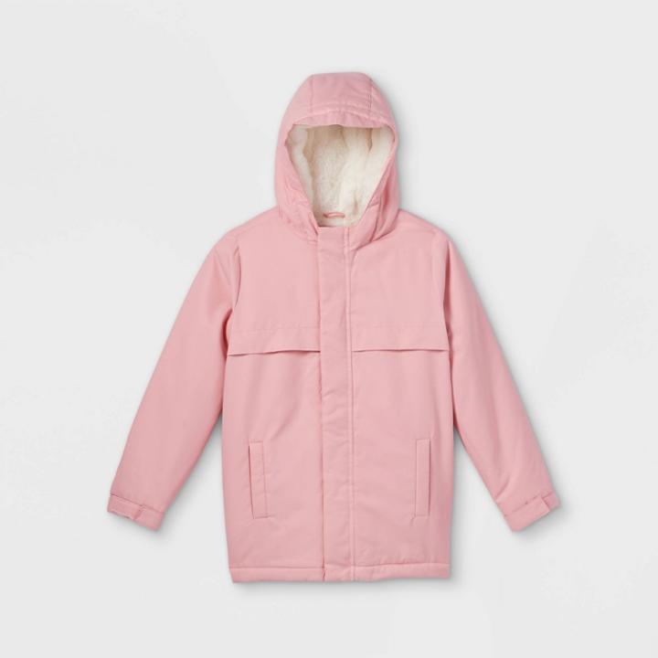 Girls' Lightweight Parka Jacket - Cat & Jack Pink