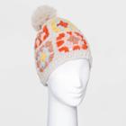 Women's Crochet Square Pom Beanie - Wild Fable Cream, Ivory