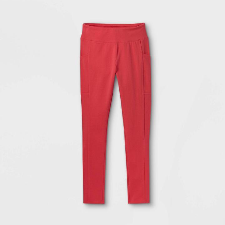 Girls' Pocket Leggings - Art Class Coral