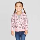 Toddler Girls' Animal Print Sweatshirt - Cat & Jack Pink 5t, Toddler Girl's