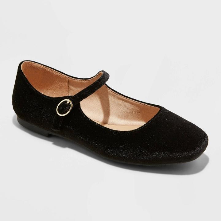 Women's Amala Mary Jane Flats - Universal Thread Black
