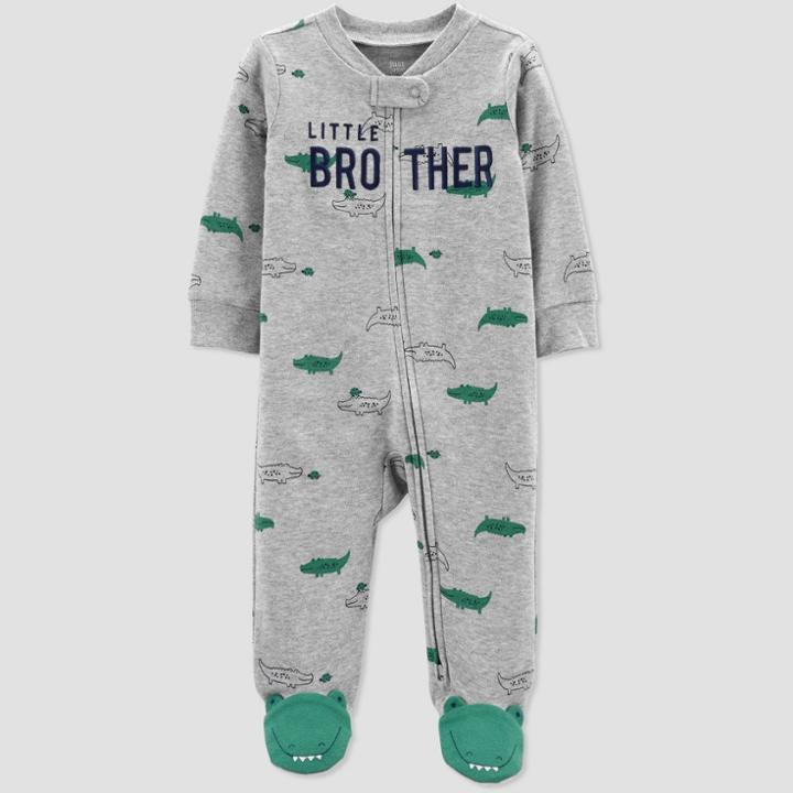 Baby Boys' Little Brother Sleep N' Play - Just One You Made By Carter's Gray/green Newborn