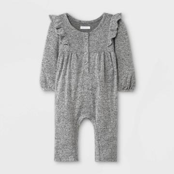 Grayson Mini Baby Girls' Hacci Romper - Gray