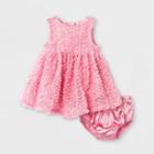 Baby Girls' Rosette Dress - Cat & Jack Fun Pink Newborn