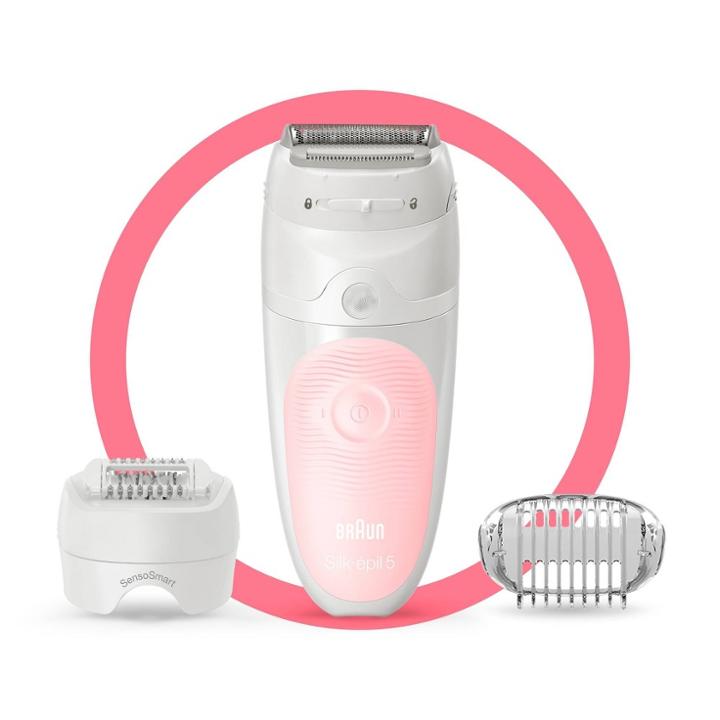 Braun Silk-epil 5 3-in-1 Women's Cordless Wet & Dry Epilator + 4 Extra Accessories