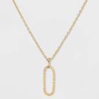 Gold Over Silver Plated Cubic Zirconia 'o' Initial Pendant Necklace - A New Day Gold