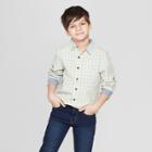 Boys' Seersucker Long Sleeve Button-down Shirt - Cat & Jack Orange
