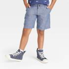 Boys' Flat Front 'above The Knee' Chambray Shorts - Cat & Jack Blue