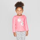 Toddler Girls' Long Sleeve 'cozy Mittens' Graphic T-shirt - Cat & Jack Pink