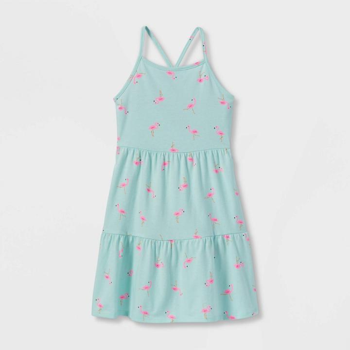 Girls' Sleeveless Tiered Knit Dress - Cat & Jack Green