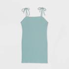 Women's Plus Size Sleeveless Tie Strap Knit Dress - Wild Fable Green