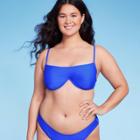 Women's Underwire Bralette Bikini Top - Wild Fable Blue