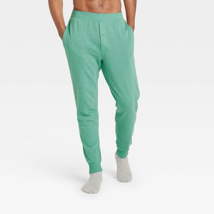 Men's Big & Tall Regular Fit Knit Jogger Pajama Pants - Goodfellow & Co Light Green