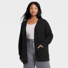 Women's Plus Size Open-front Cardigan - Universal Thread Black