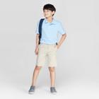 Boys' Uniform Short Sleeve Pique Polo Shirt - Cat & Jack Windy Blue