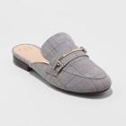 Target Women's Remy Plaid Backless Loafers - A New Day Gray