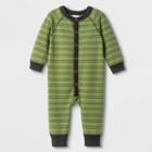 Baby Boys' 2pk Elevated Long Sleeve Romper - Cat & Jack Green Newborn, Boy's