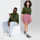 Adult Extended Size Regular Fit Crewneck Long Sleeve T-shirt - Original Use Green