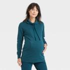 Nursing Maternity Sweatshirt - Isabel Maternity By Ingrid & Isabel Teal Blue