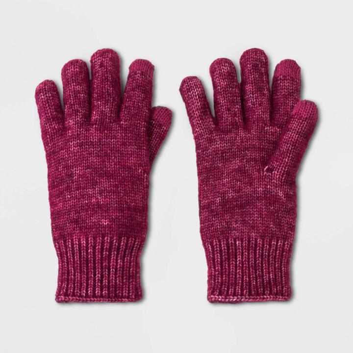 Women's Essential Gloves - A New Day Burgundy