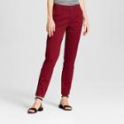 Women's Slim Chino Pants - A New Day Burgundy (red)